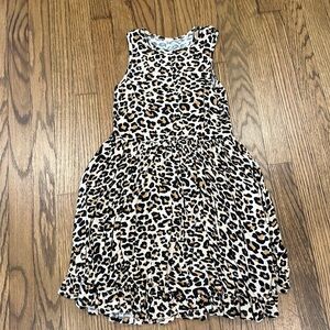 Cheetah ruffle tank dress
